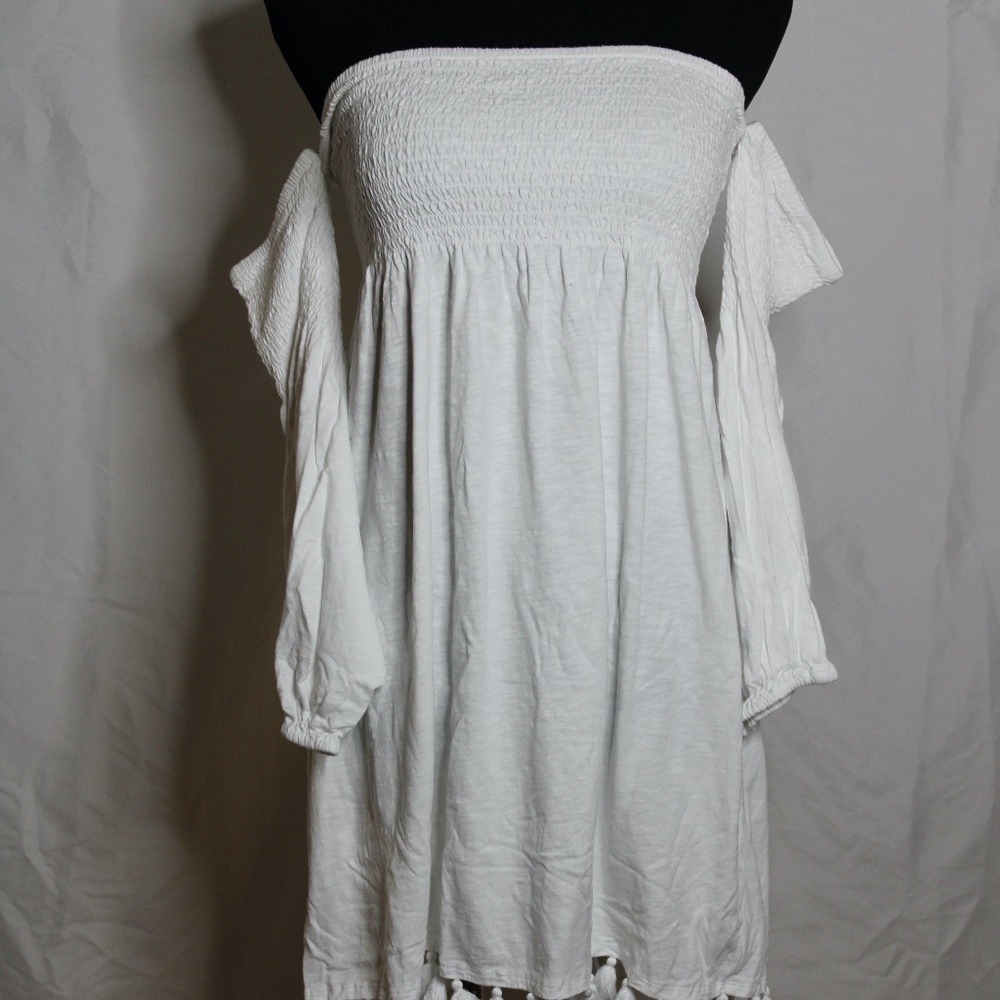 Lilly Pulitzer White Off-Shoulder Midi Dress